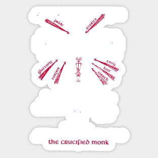 The Crucified Monk | Alternate Version | Inverted Sticker